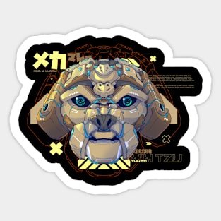 Mecha doge shih tzu Sticker